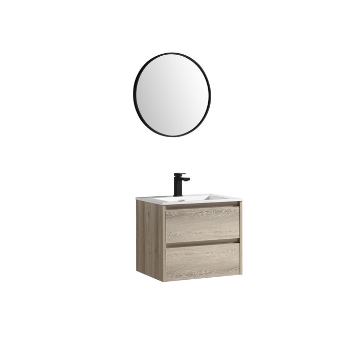 Latitude Run® 24'' Wall Mounted Single Bathroom Vanity with Vanity Top